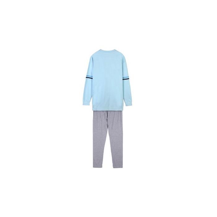 Pijama Largo Single Jersey Stitch Azul Claro M 1