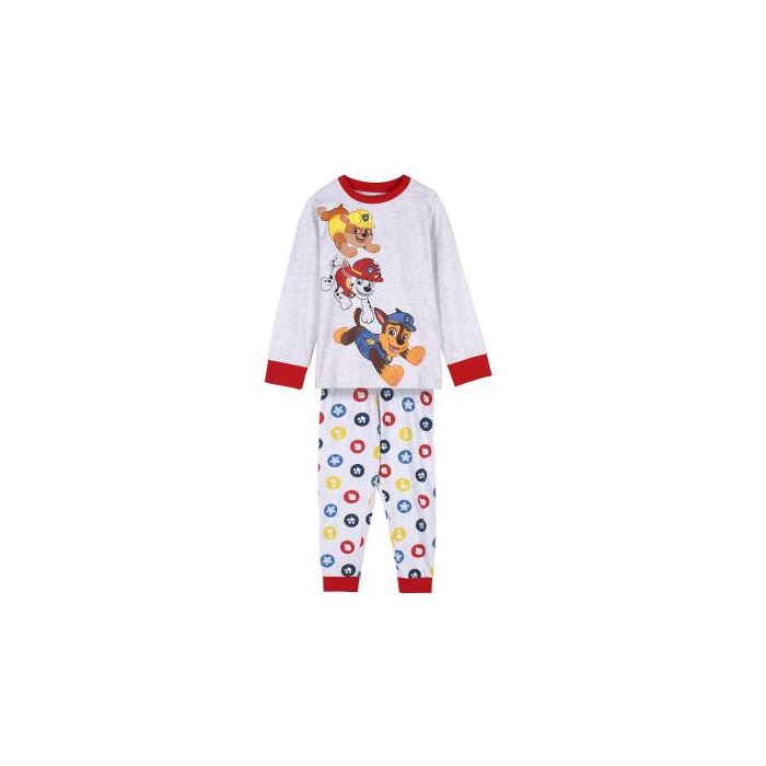 Pijama Largo Single Jersey Paw Patrol Gris 0