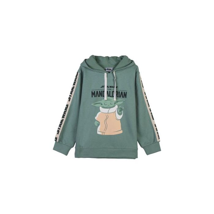 Sudadera Con Capucha Cotton Brushed The Mandalorian Verde