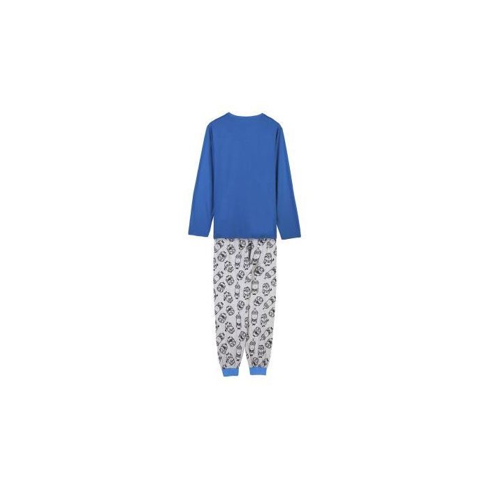 Pijama Largo Single Jersey Minions Azul 1
