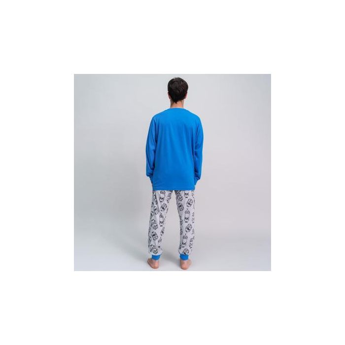 Pijama Largo Single Jersey Minions Azul 4