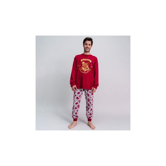 Pijama Largo Single Jersey Harry Potter Rojo Oscuro S 3