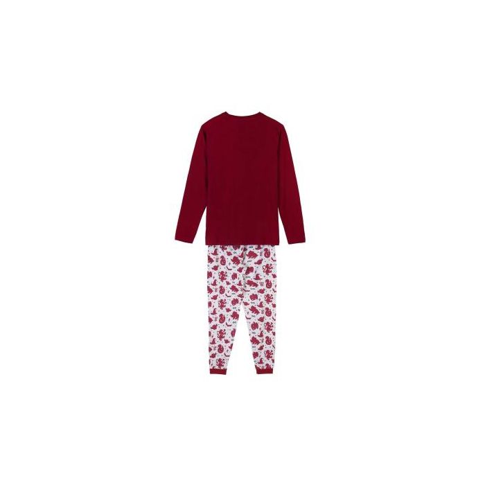 Pijama Largo Single Jersey Harry Potter Rojo Oscuro 1