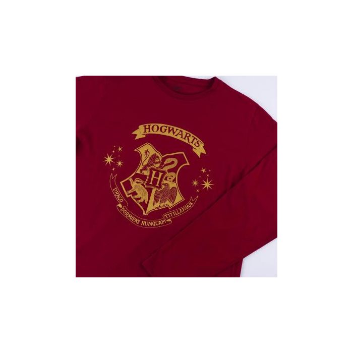 Pijama Largo Single Jersey Harry Potter Rojo Oscuro 2