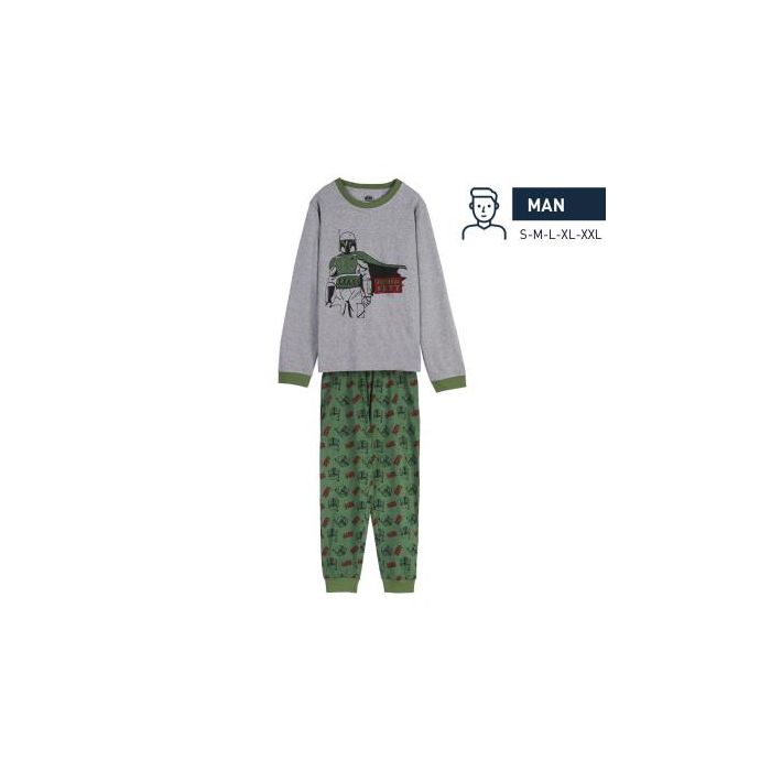 Pijama Largo Single Jersey Boba Fett Verde Oscuro 0
