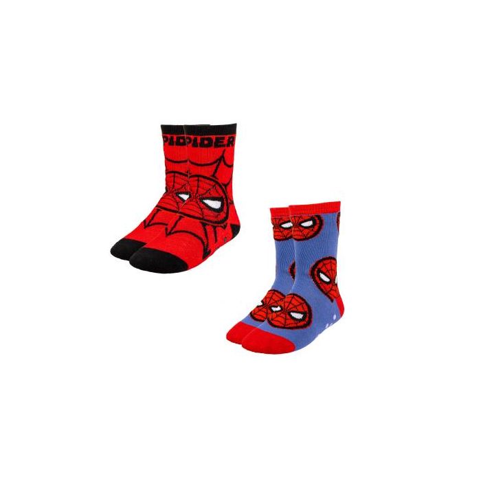 Calcetines Antideslizantes Spiderman 2 Unidades Multicolor 31-34