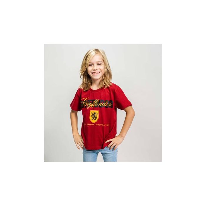 Camiseta Corta Single Jersey Harry Potter Rojo Oscuro 10 Años 3