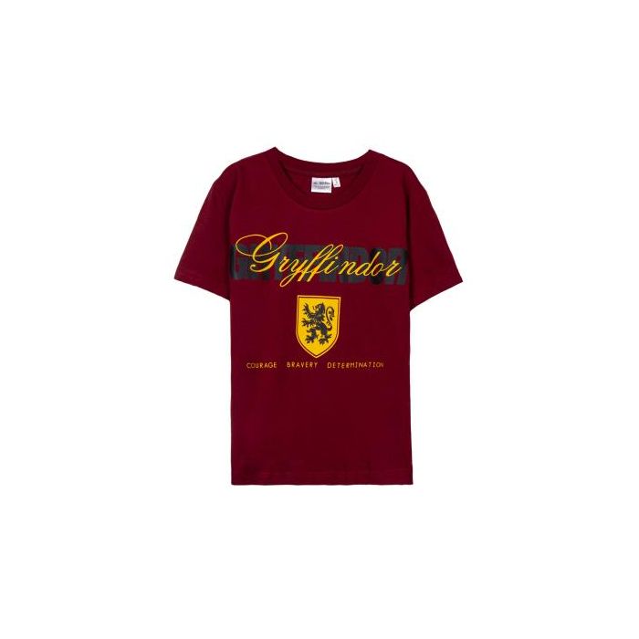 Camiseta Corta Single Jersey Harry Potter Rojo Oscuro 10 Años 0