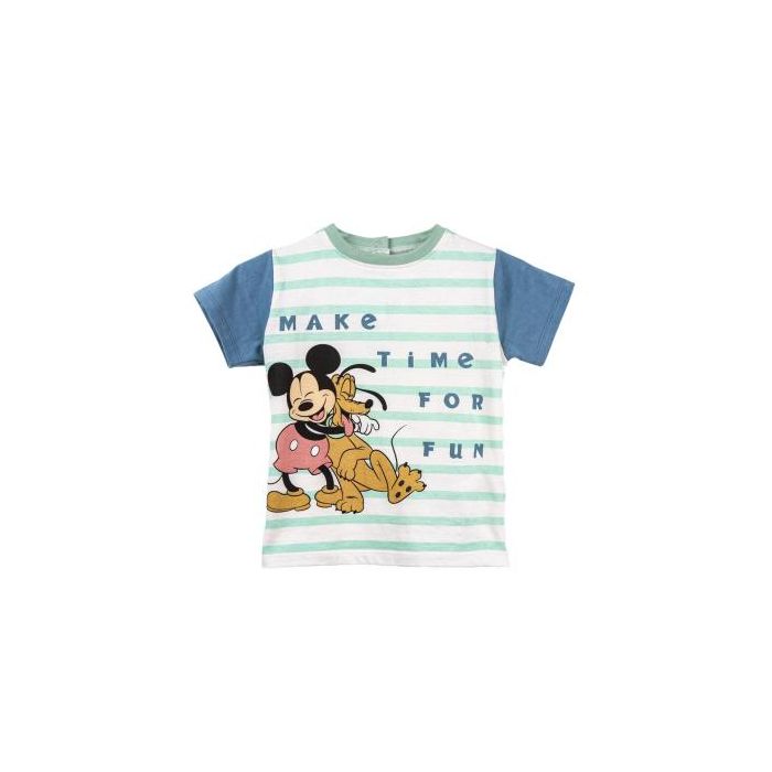 Camiseta de Manga Corta Mickey Mouse Multicolor Infantil 18 Meses
