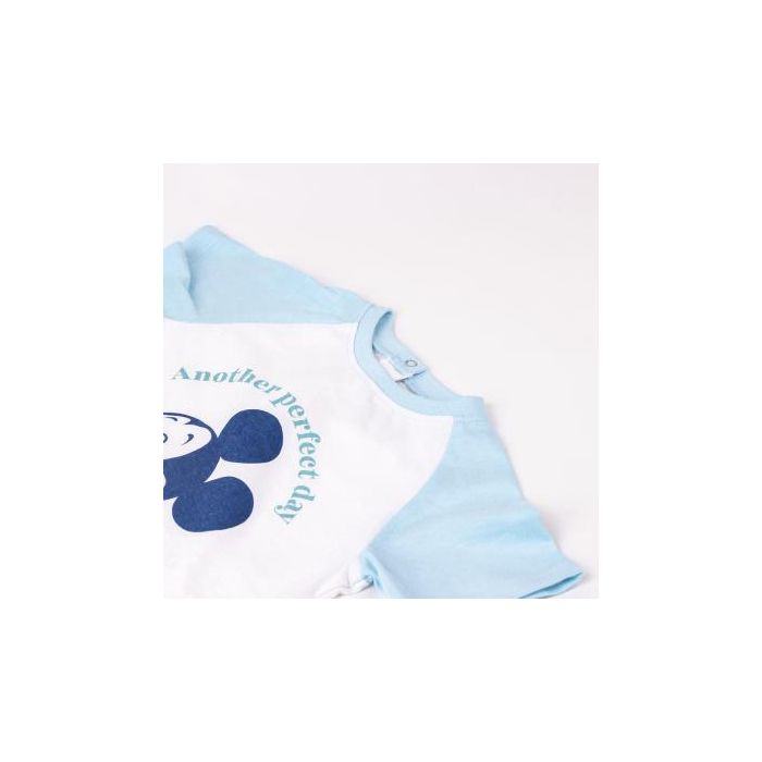 Pijama Corto Single Jersey Mickey Azul Claro 2