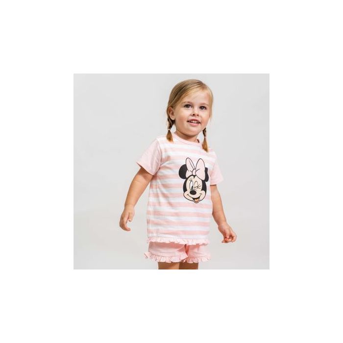 Pijama Corto Single Jersey Minnie Rosa 3