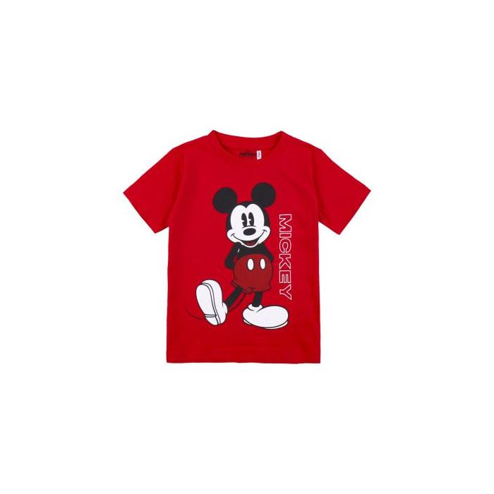 Camiseta Corta Single Jersey Mickey Rojo