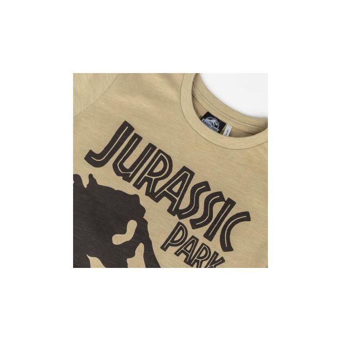 Camiseta Corta Single Jersey Jurassic Park Marrón 2