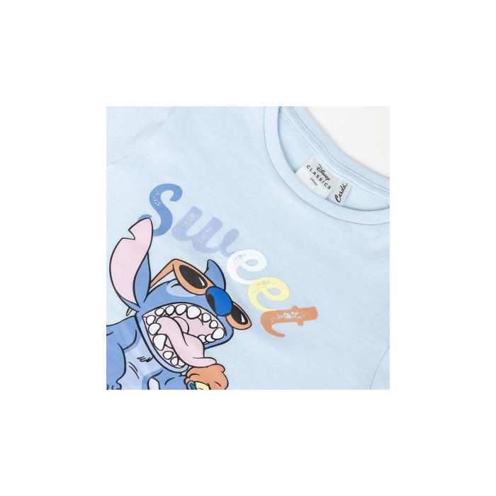 Camiseta Corta Single Jersey Stitch Azul Claro 2