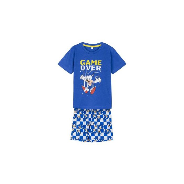 Pijama Corto Single Jersey Sonic Azul