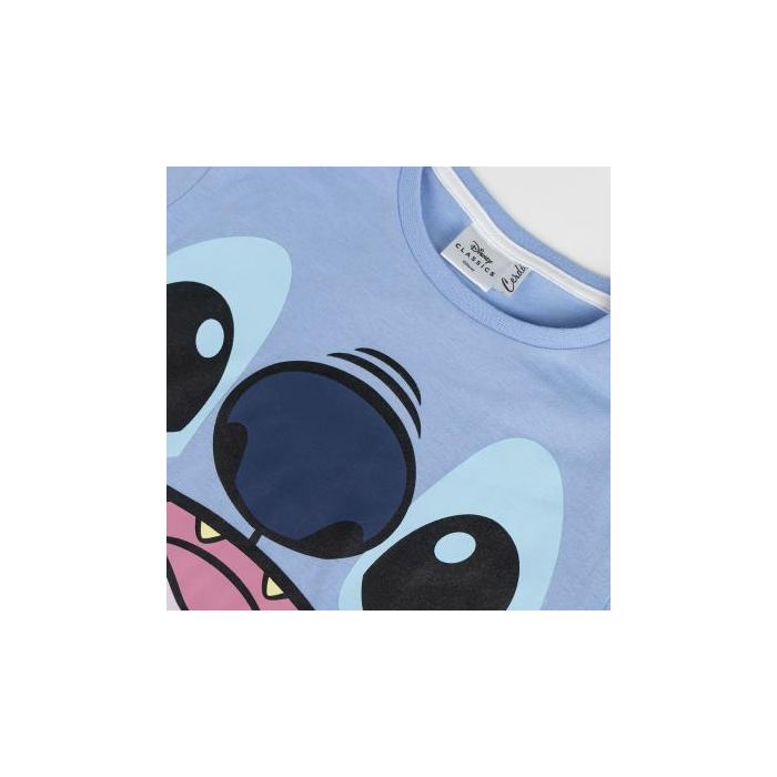 Pijama Corto Single Jersey Stitch Azul 3