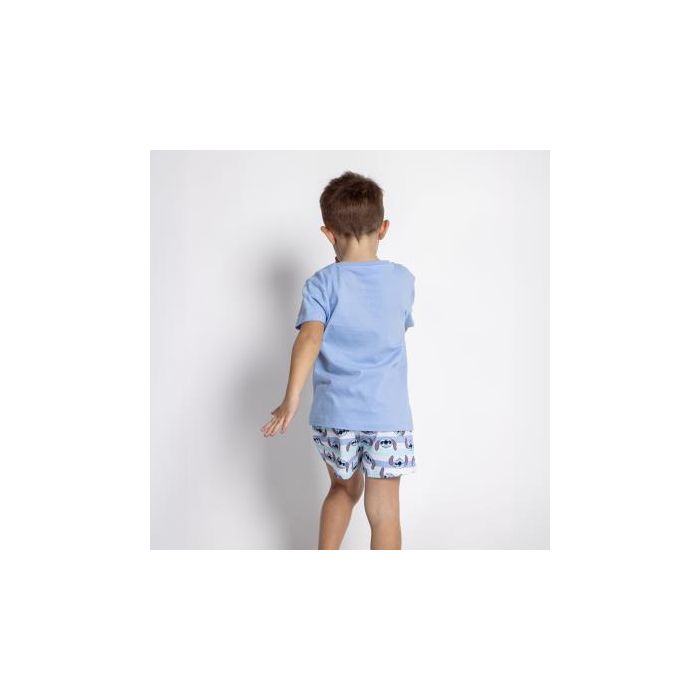 Pijama Corto Single Jersey Stitch Azul 5