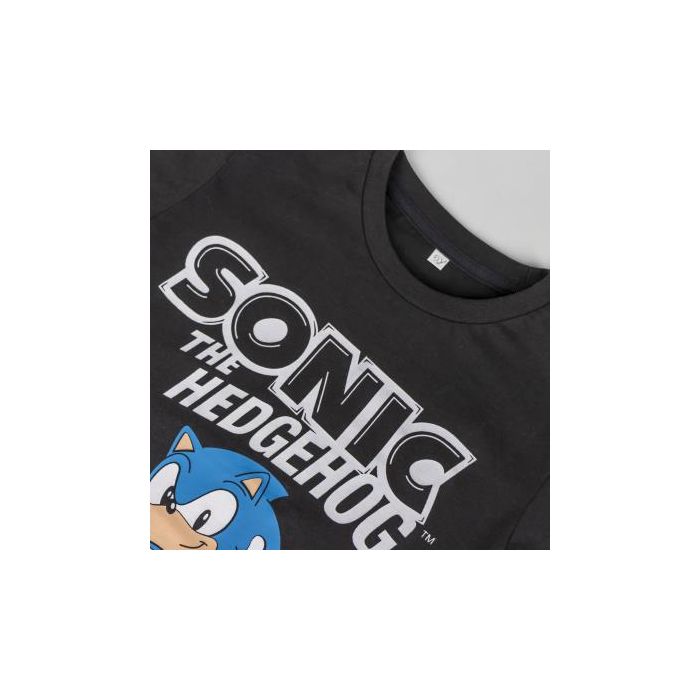 Camiseta Corta Single Jersey Sonic Negro 2