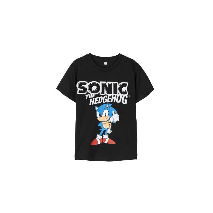 Camiseta Corta Single Jersey Sonic Negro