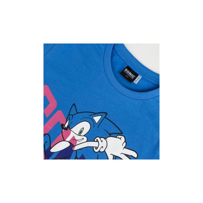 Pijama Corto Single Jersey Sonic Azul 3