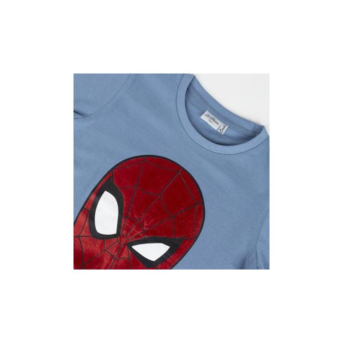Camiseta Corta Single Jersey Spiderman Azul 2