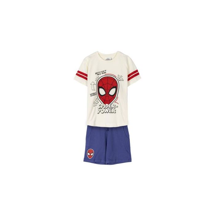 Conjunto 2 Piezas French Terry Spiderman Beige