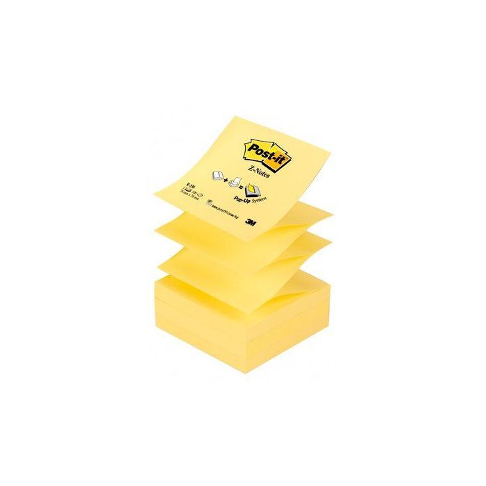 Bloc 100 Hojas Z-Notes Adhesivas 76X76Mm Canary Yellow R330-Cy-W10 Post-It 7100317838