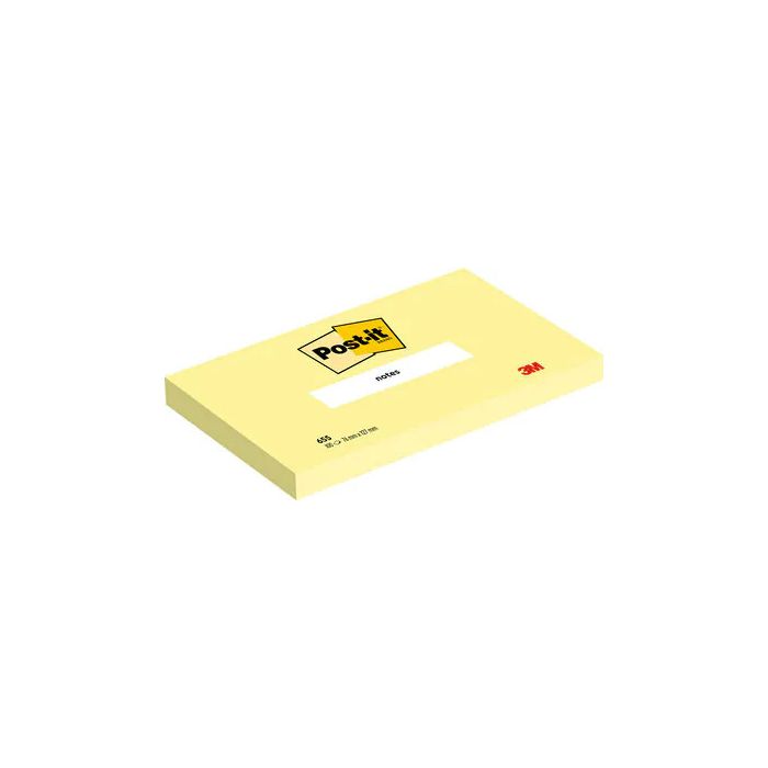 Post-it blocs notas 655 canary yellow 76x127 -pack 12-