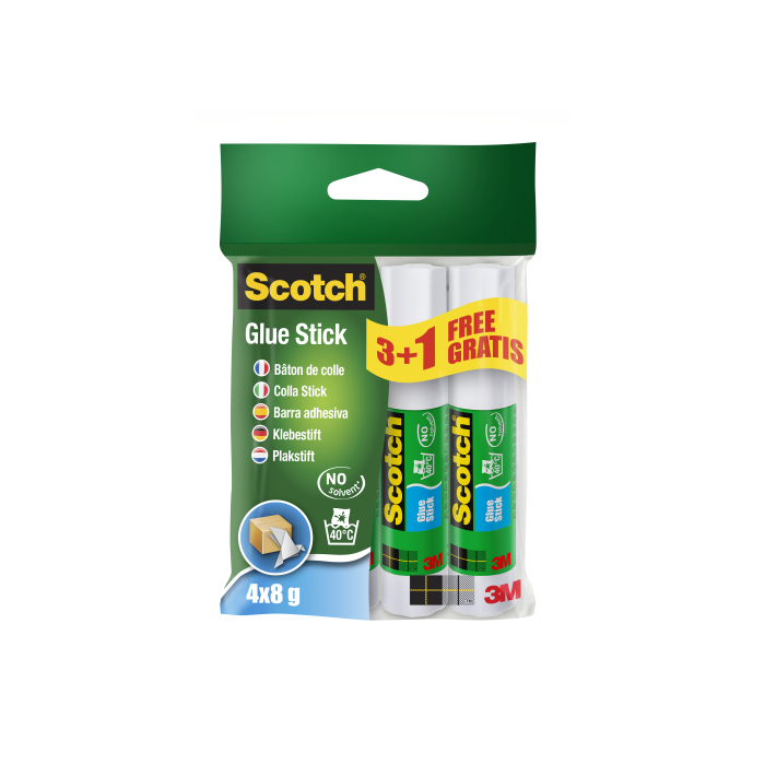 Pack 3+1 Barras Adhesivo Permanente 8G 6232Sn Scoth 7100115629