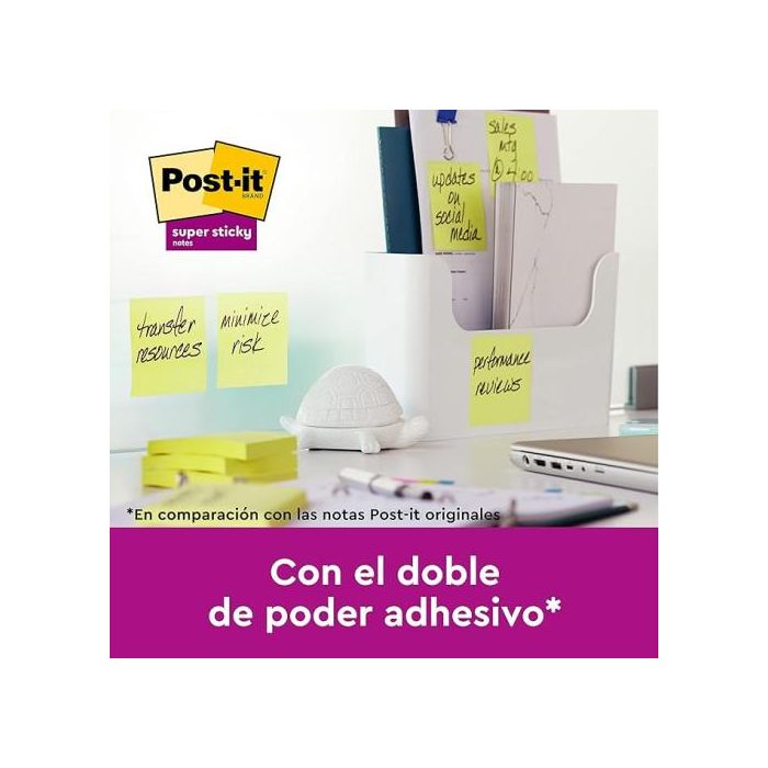 Pack 18+6 Blocs 90 Hojas Z-Notes Adhesivas 76X76Mm Super Sticky Canary Yellow R330-Sscy-Vp20 Post-It 7100236629