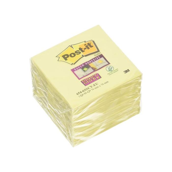 Pack 18+6 Blocs 90 Hojas Z-Notes Adhesivas 76X76Mm Super Sticky Canary Yellow R330-Sscy-Vp20 Post-It 7100236629 2