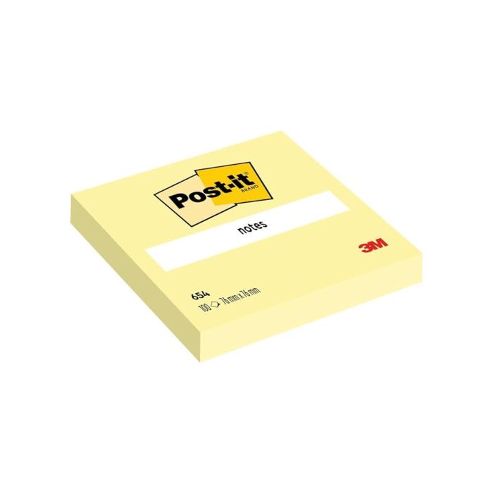 Pack 12 Blocs 100 Hojas Z-Notes 76X127Mm Canary Yellow Caja Cartón R350 Cy Post-It 7100290186