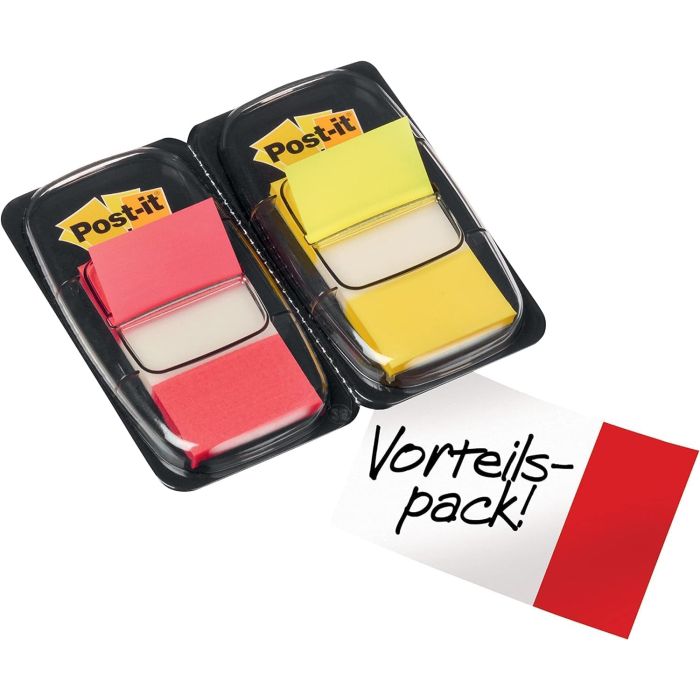 Pack 2 Dispensadores X 50 Marcadores Index 25,4X43,2Mm Colores Rojo/Amarillo 680-Ry2 Post-It 7000052571 1