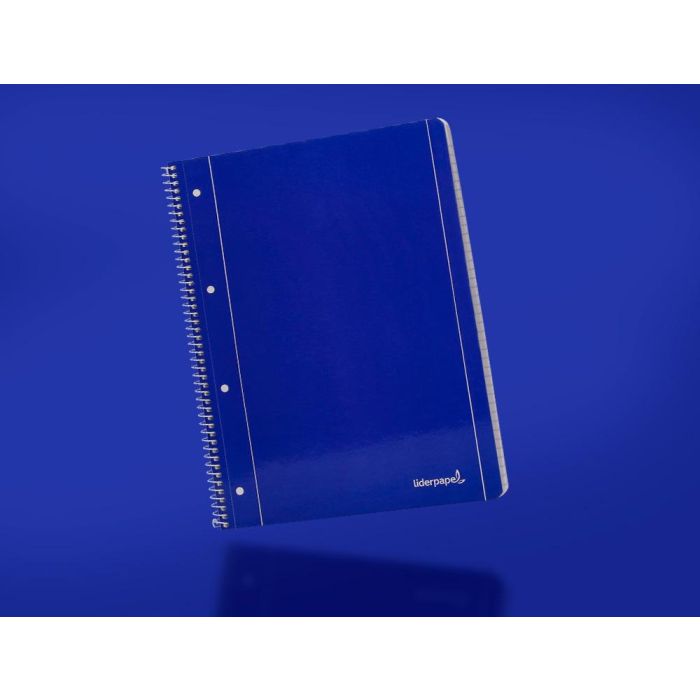 Cuaderno Espiral Liderpapel A4 Micro Serie Azul Tapa Blanda 80H 80 gr Cuadro5 mm Con Margen 4 Taladros Azul 5 unidades 9
