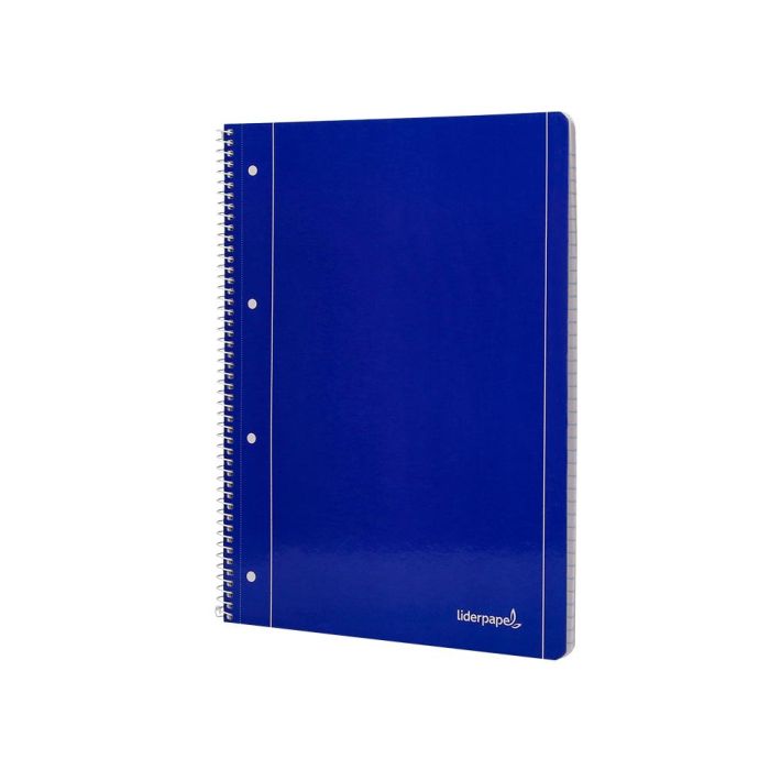 Cuaderno Espiral Liderpapel A4 Micro Serie Azul Tapa Blanda 80H 80 gr Cuadro5 mm Con Margen 4 Taladros Azul 5 unidades 4