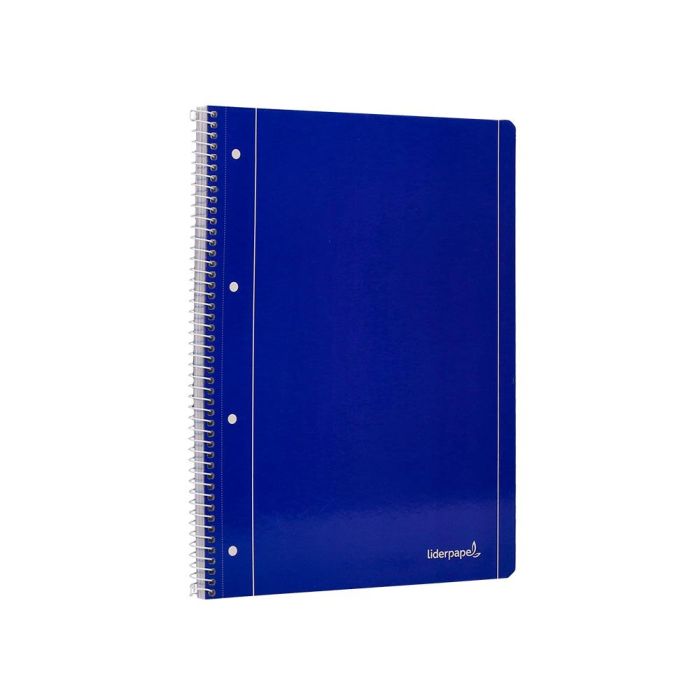 Cuaderno Espiral Liderpapel A4 Micro Serie Azul Tapa Blanda 80H 80 gr Cuadro5 mm Con Margen 4 Taladros Azul 5 unidades 5