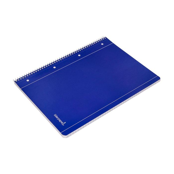 Cuaderno Espiral Liderpapel A4 Micro Serie Azul Tapa Blanda 80H 80 gr Cuadro5 mm Con Margen 4 Taladros Azul 5 unidades 6