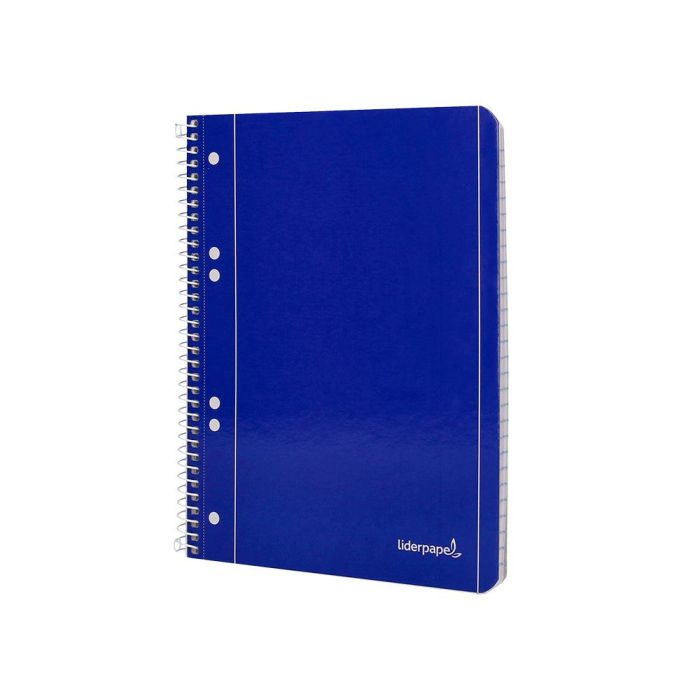 Cuaderno Espiral Liderpapel A5 Micro Serie Azul Tapa Blanda 80H 75 gr Cuadro5 mm 6 Taladros Azul 5 unidades 3