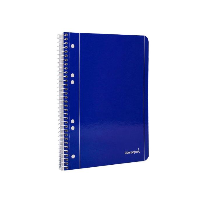 Cuaderno Espiral Liderpapel A5 Micro Serie Azul Tapa Blanda 80H 75 gr Cuadro5 mm 6 Taladros Azul 5 unidades 4