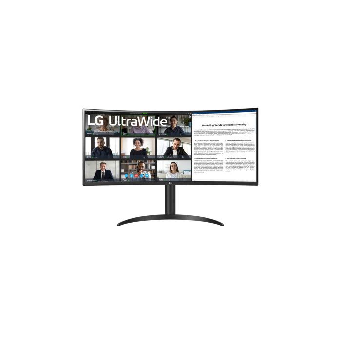 LG Monitor (34WR55QC-B) Curvo Ultrawide 34" / Pantalla Wqhd Hdr10 / 3440 X 1440 / Frecuencia 100 Hz / Usb Type-C / Negro 2