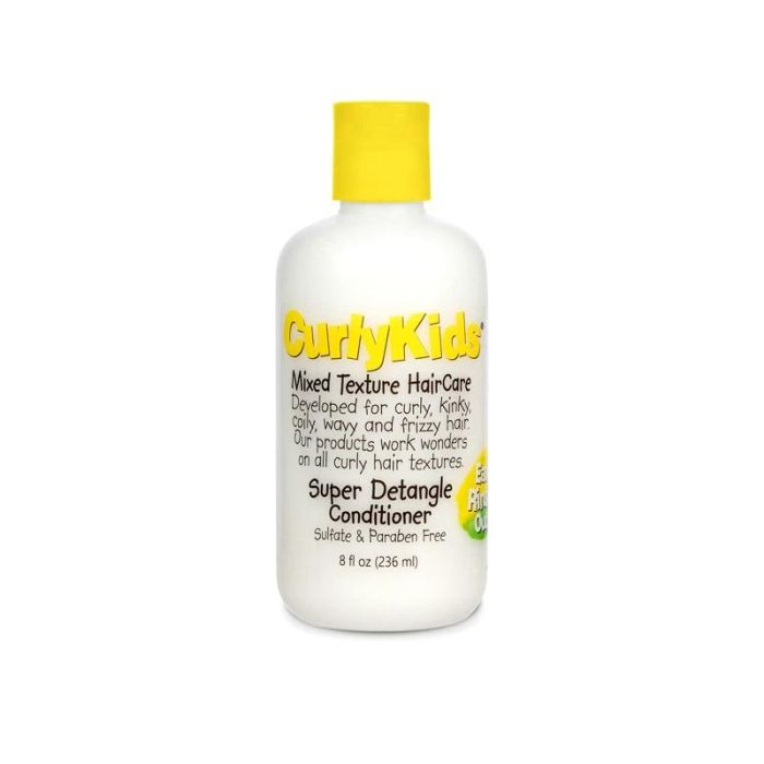 Curly Kids Acondicionador Super Desenredante 236ml - Reduce Encrespamiento, Restaura Brillo - Cabello Seco y Quebradizo - Sin Sulfatos ni Parabenos Curly Kids Acondicionador Super Desenredante 236ml - Reduce Encrespamiento, Restaura Brillo - Cabello Seco y Quebradizo - Sin Sulfatos ni Parabenos