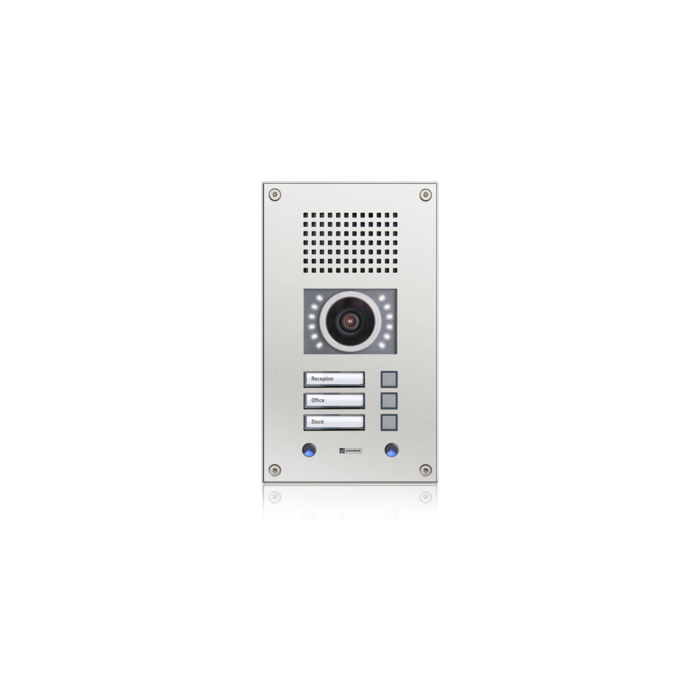 (C-WS303VCM) Commend Vandal Resistant Wallmount Station With Three Call Buttons And Integrated Camera