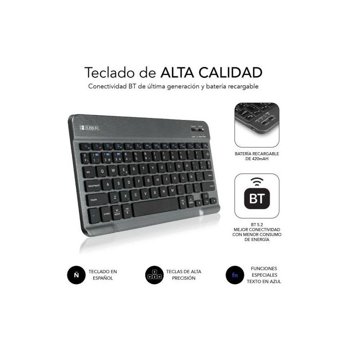 Funda para Tablet Subblim SUBKT3-BTS060 Negro Qwerty Español QWERTY 4