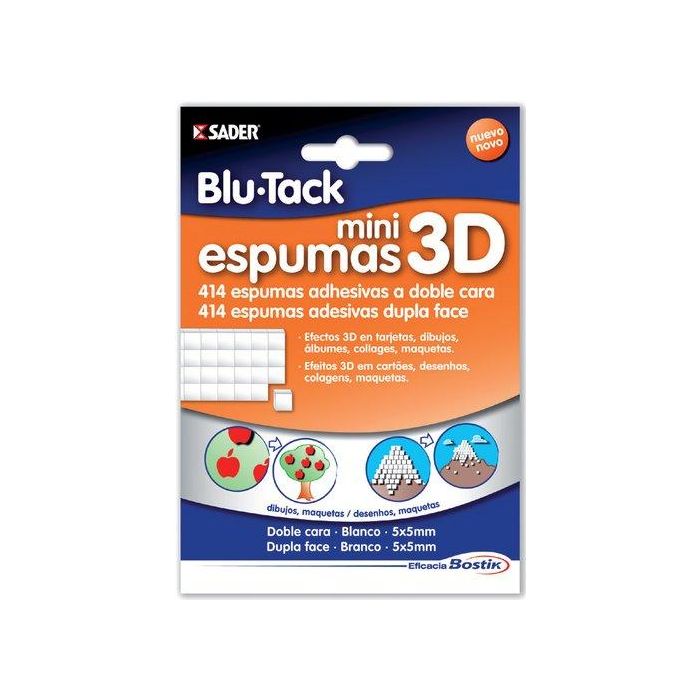 Adhesivo Blu-Tack Mini Espumas 3D (Set de 12)