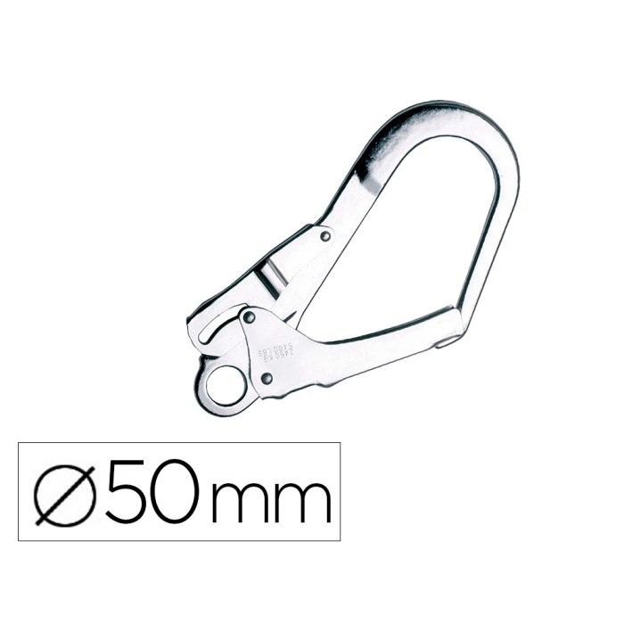Faru Gancho de Seguridad de Acero Galvanizado con Cierre Automático, Apertura 50 mm, para Conexión de Cables y Cuerdas, Fuerza 23 kN 0 Faru Gancho de Seguridad de Acero Galvanizado con Cierre Automático, Apertura 50 mm, para Conexión de Cables y Cuerdas, Fuerza 23 kN 0