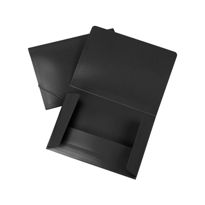 Carpeta Liderpapel Gomas Solapas 34945 Polipropileno Din A5 Negra Opaco 1