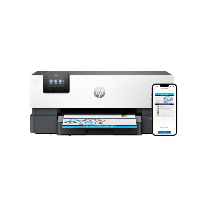 HP OfficeJet Pro Impresora 9110b, Color, Impresora para Home y Home Office, Estampado, Conexión inalámbrica; Impresión a doble cara; Impresión desde móvil o tablet; Pantalla táctil; Puerto de unidad de memoria flash USB frontal 1