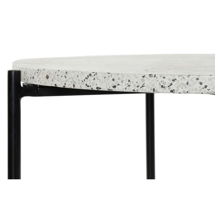 DKD Home Decor Mesa Centro Glam Desmontable de Hierro y Piedra Terrazo Negro Blanco 80x80x45 cm 3 DKD Home Decor Mesa Centro Glam Desmontable de Hierro y Piedra Terrazo Negro Blanco 80x80x45 cm 3