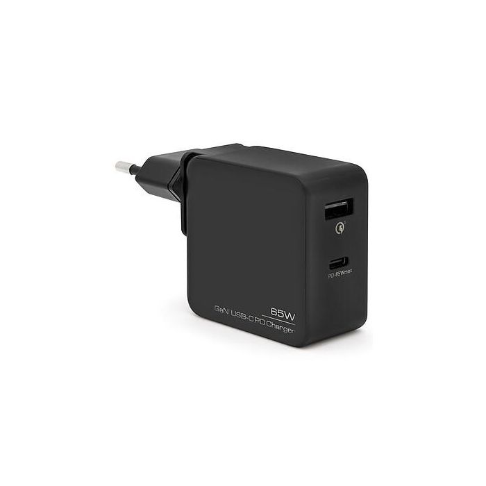 Bluestork Cargador Ultracompacto Usb-C 65W Tecnologia Gan Negro