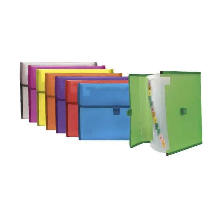 Grafoplás Clasificador Fuelle Folio C-Broche 13 Separadores Pp Translúcido Liso Naranja Grafoplás Clasificador Fuelle Folio C-Broche 13 Separadores Pp Translúcido Liso Naranja